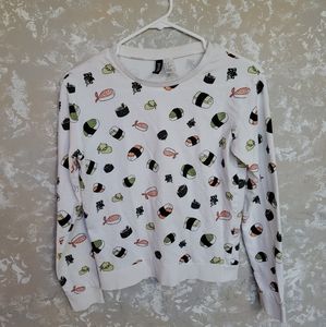 Women's H&M Divided Sushi long sleeve Lightweight Womens Size XS extra small.